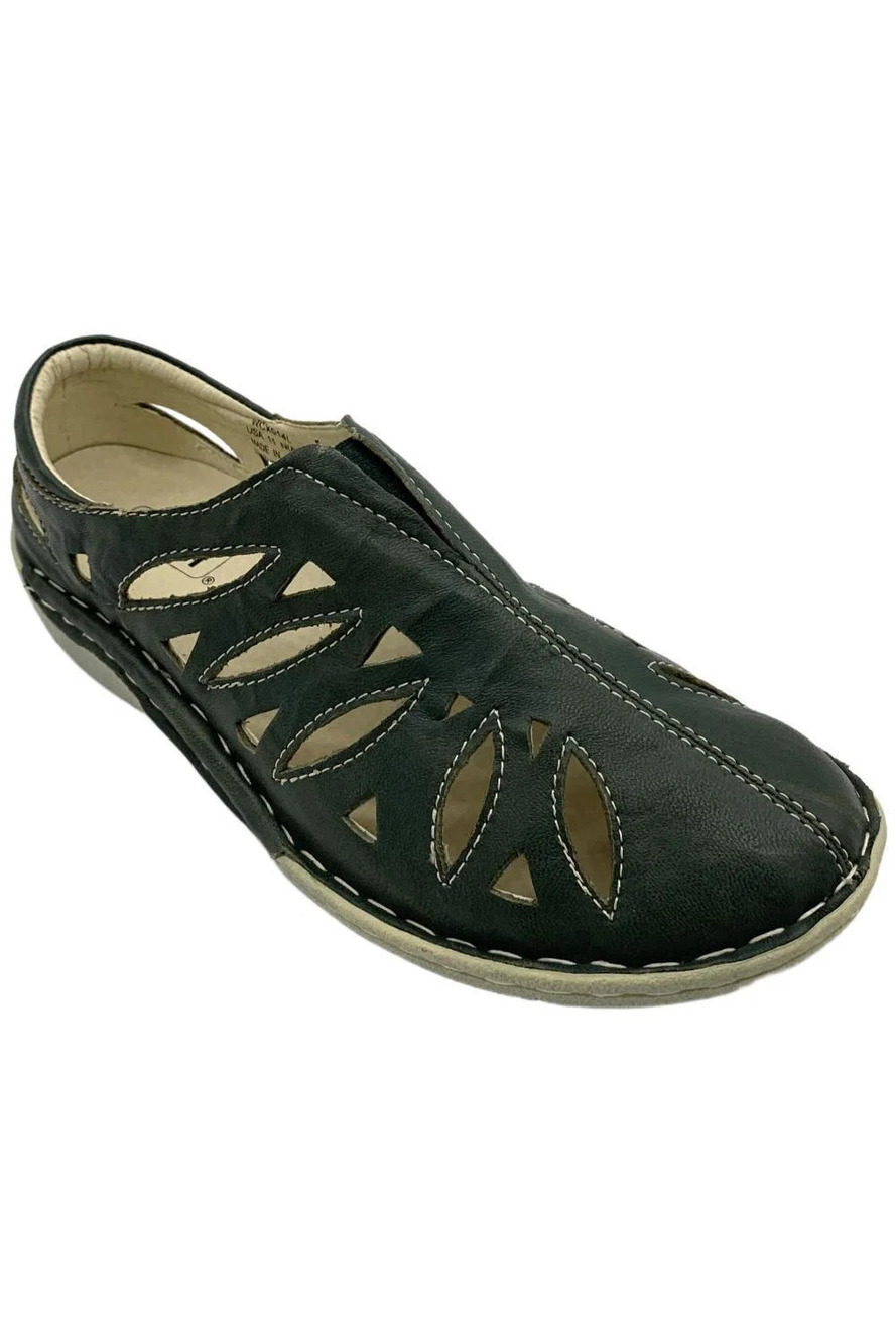Propet Women's Cameo Cut Out Slip On Flats Aqua - Narrow